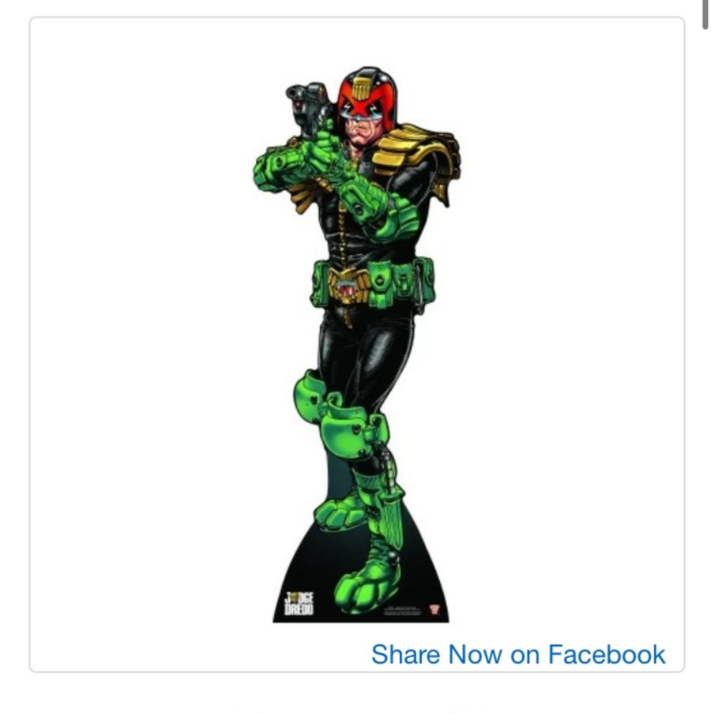 JUDGE DREDD DROP IT CREEP CARDBOARD CUTOUT FREE SHIP!